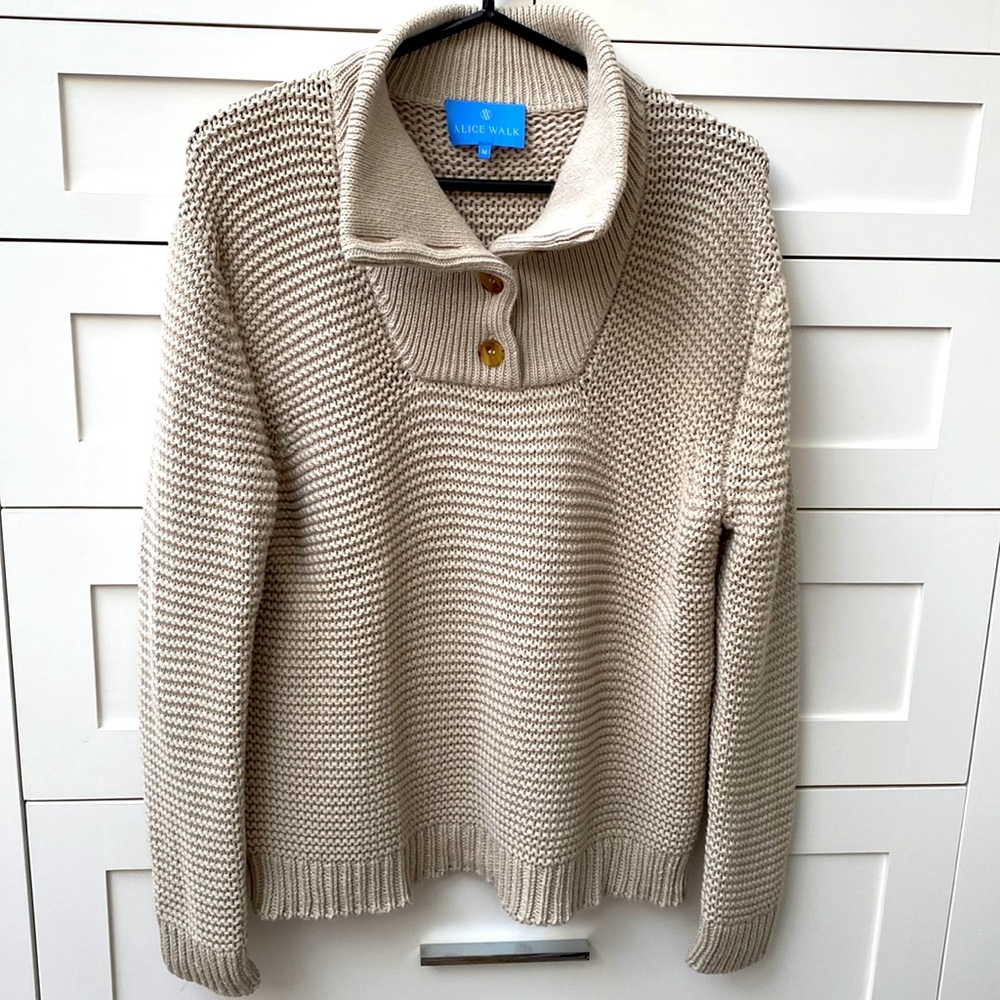 Alice Walk The Cotton Weekender Sweater Size Medium